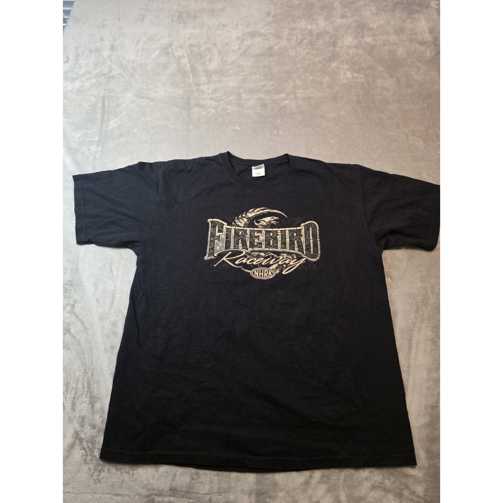 Vintage Firebird Raceway NHRA T Shirt Mens XL Black Boise Idaho Drag Racing Tee